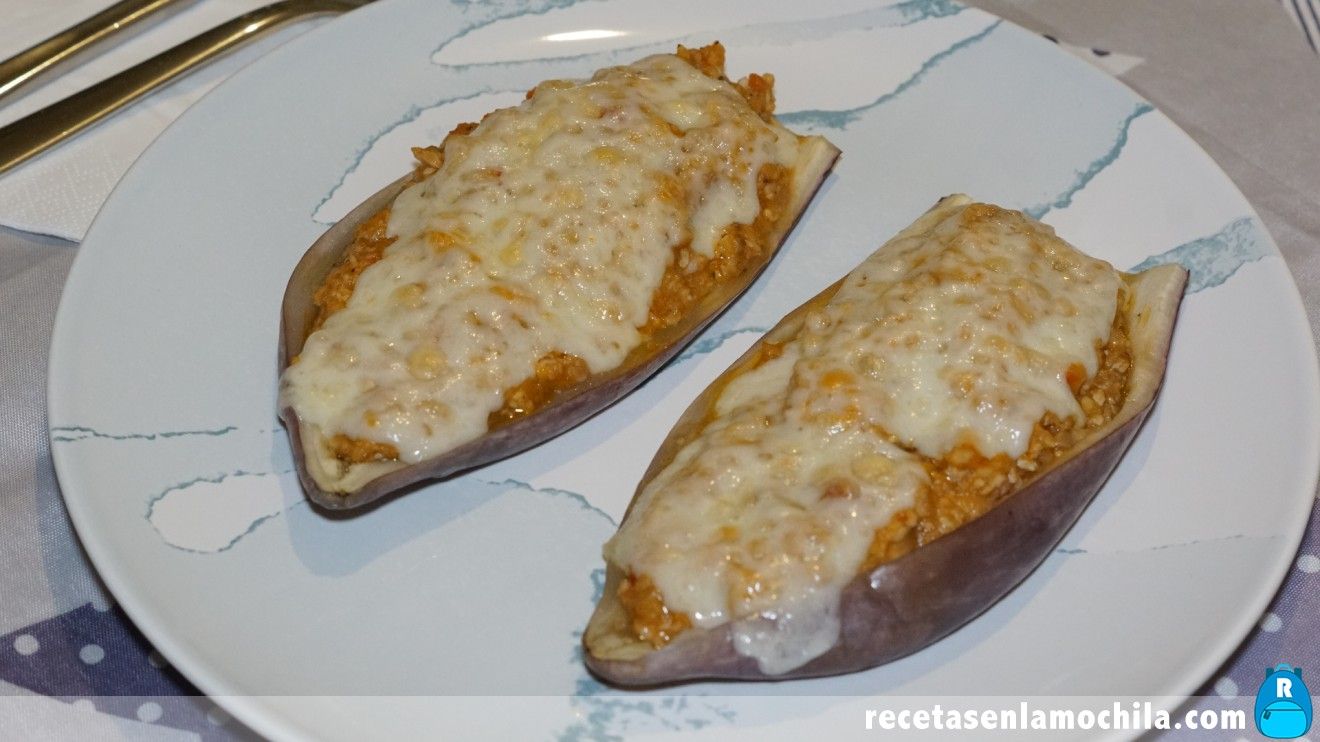 Berenjenas rellenas de carne con Thermomix
