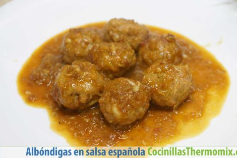 Albóndigas en salsa española con Thermomix