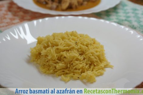 Arroz basmati al azafran con Thermomix
