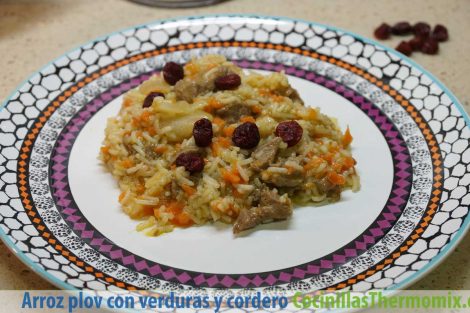 Plov, arroz con verduras y cordero con Thermomix