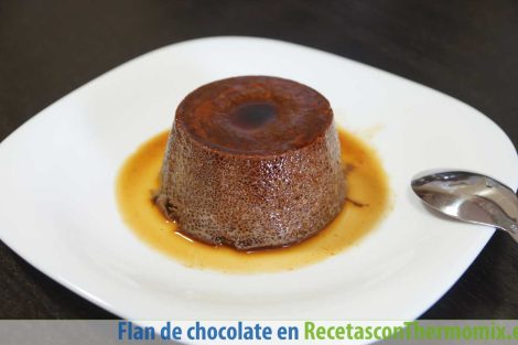Flan de chocolate con Thermomix