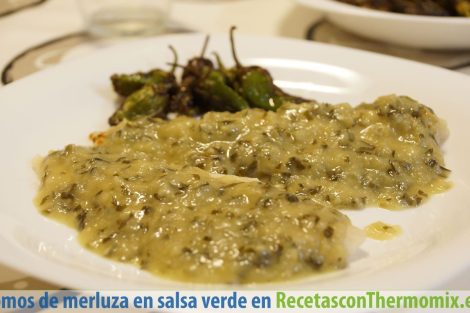 Lomos de merluza en salsa verde con Thermomix