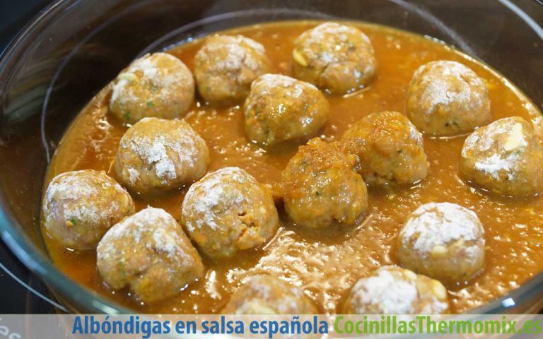 Albóndigas en salsa española con Thermomix - Recetas en la mochila