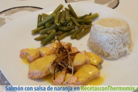 Salmón con salsa de naranja con Thermomix