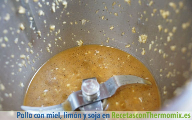 Salsa de miel limón y soja en Thermomix