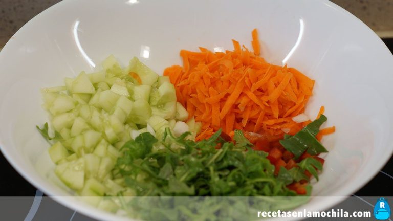 Ingredientes para ensalada de quinoa