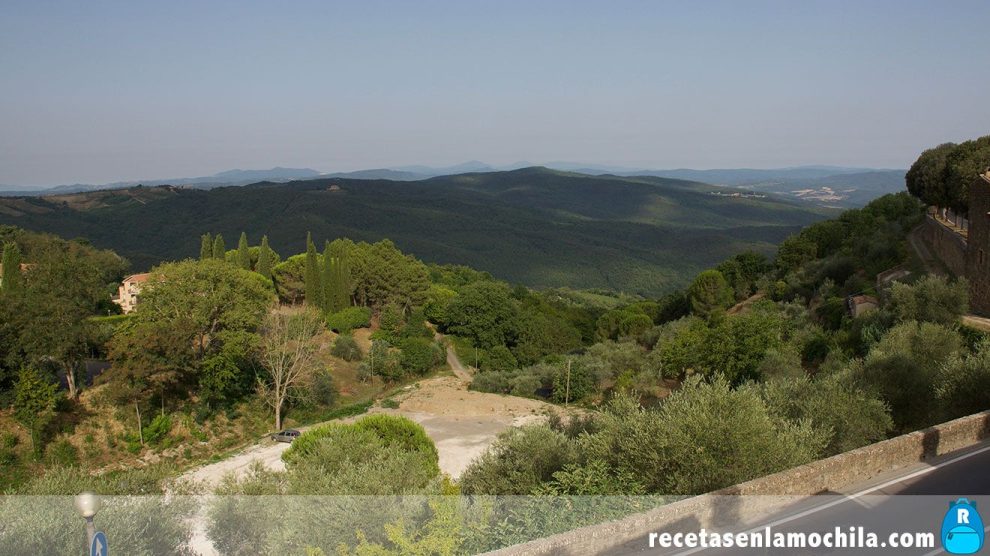 Vistas desde la muralla de Montalcino