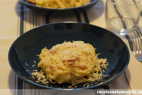 Salsa carbonara con nata