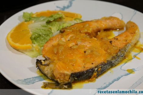 Salmón a la naranja