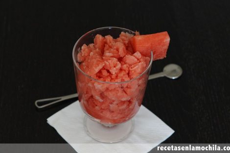 Sorbete de sandía