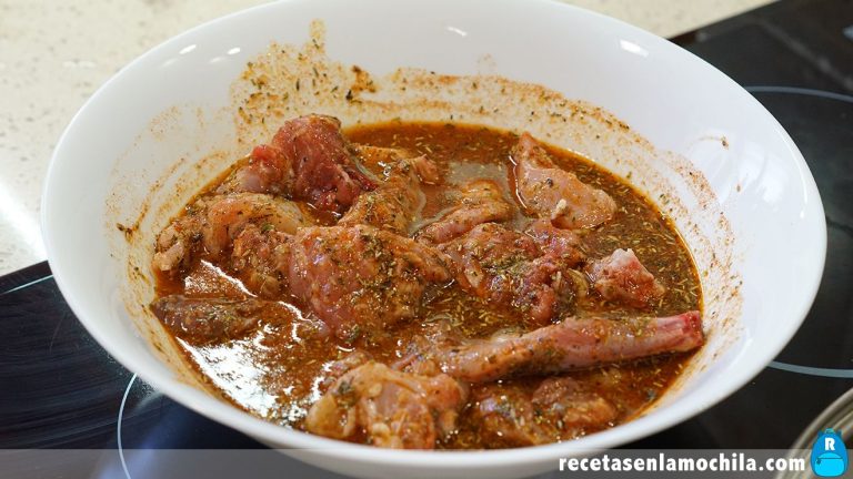 Macerado para conejo en salmorejo