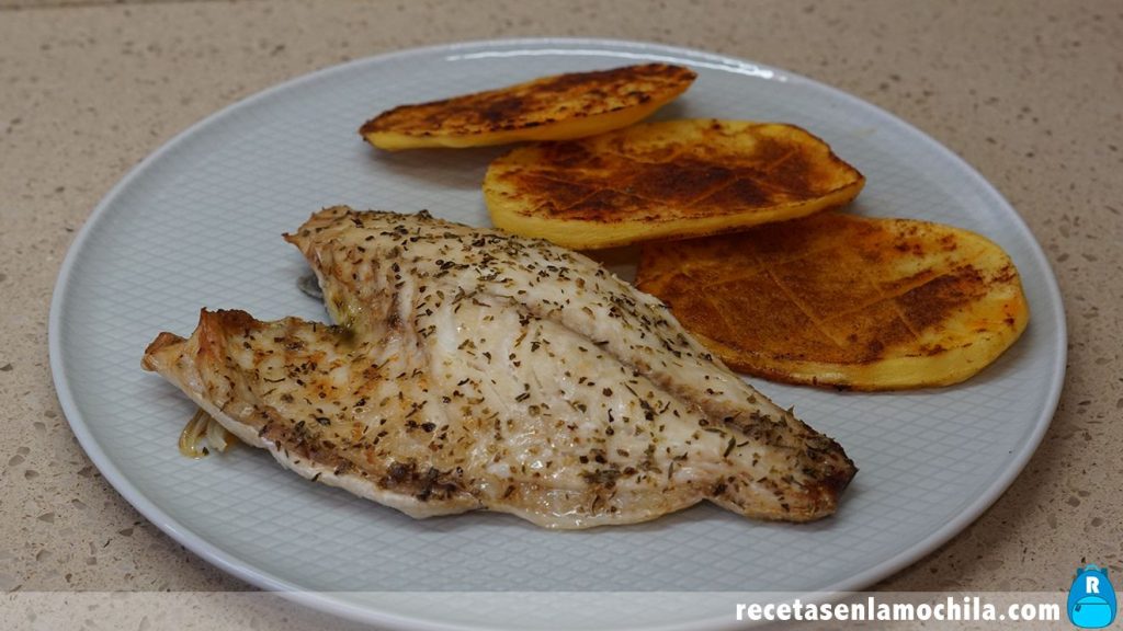 Dorada al horno con patatas