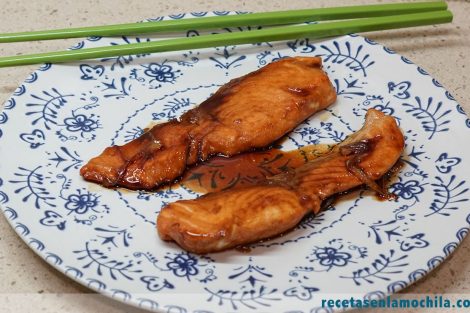 Salmón teriyaki