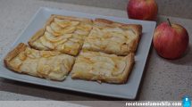 Tarta de manzana de hojaldre y crema pastelera