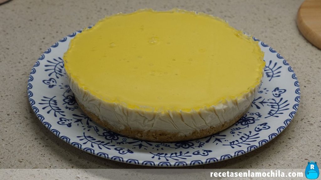 Receta de tarta de yogur sabor limón sin horno