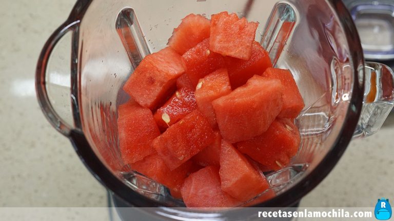 Cómo hacer granizado de sandia casero