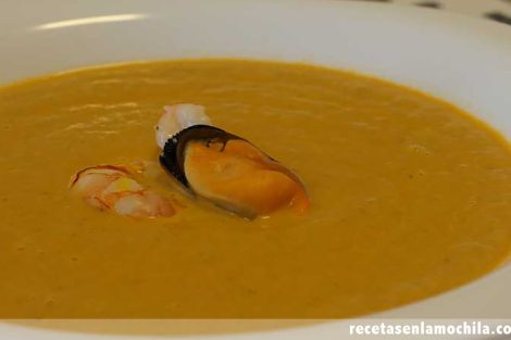 Crema de mariscos con Thermomix