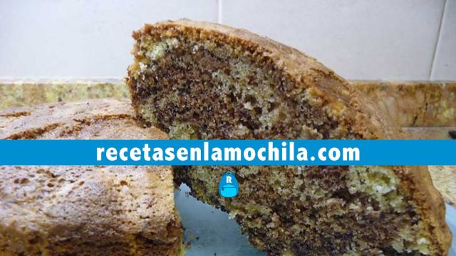 Bizcocho marmolado dos colores con Thermomix