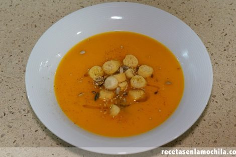 Crema de calabaza y zanahoria