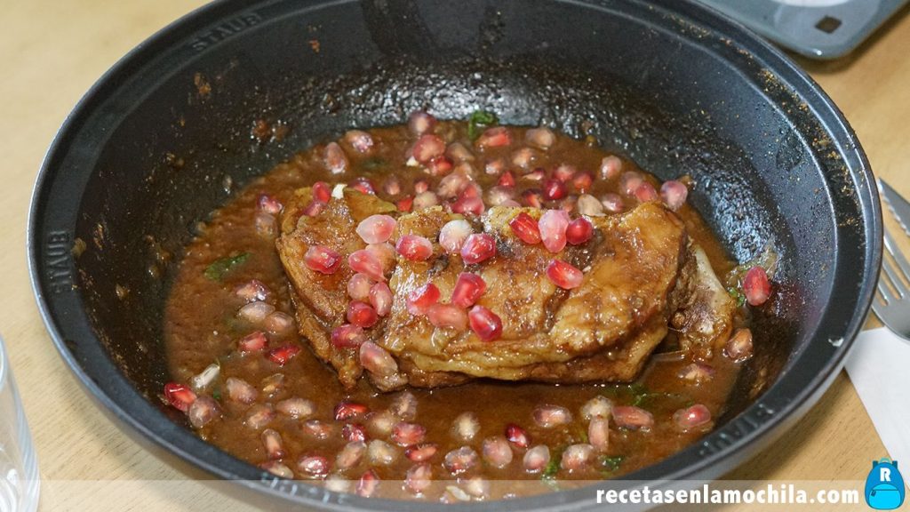 Tajín de cordero con granada
