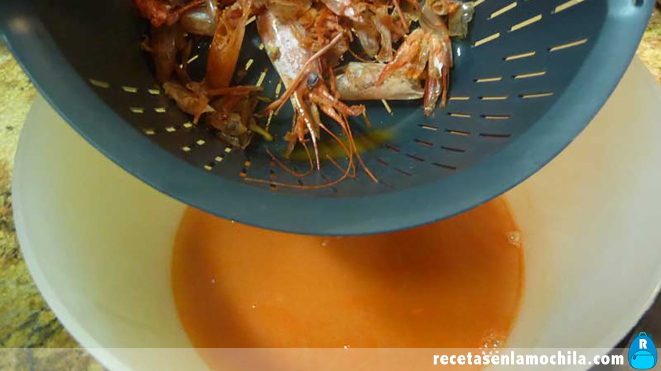 Fumet de gambas con Thermomix
