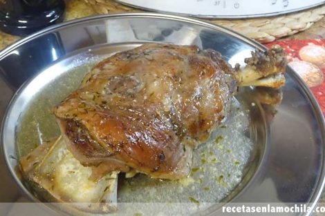 Paletilla de cordero asada en Thermomix