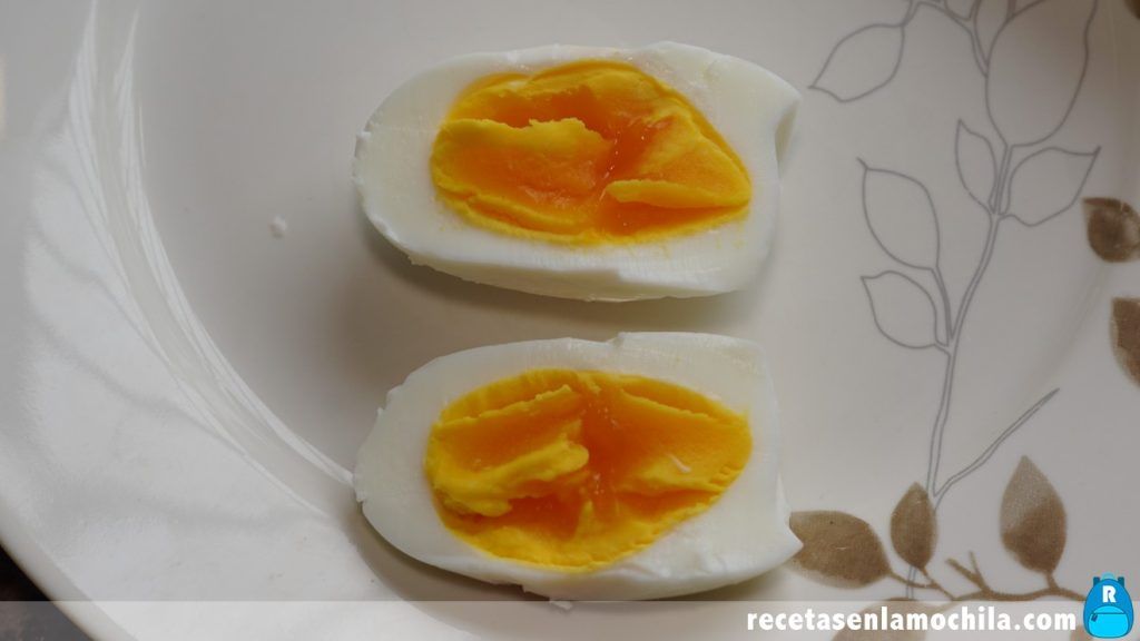 Huevos con la yema líquida con el Thermomix