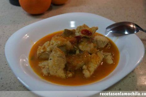 Pechuga de pollo a la naranja con Thermomix