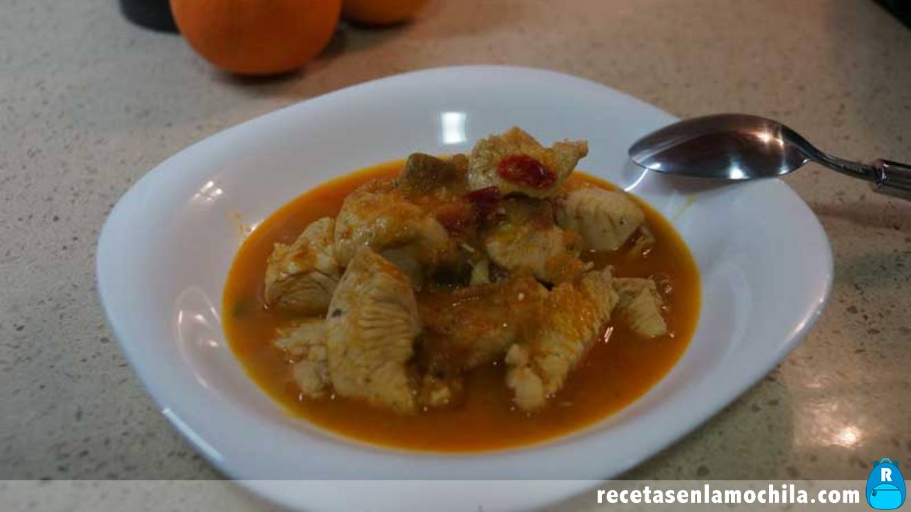 Pechuga de pollo a la naranja con Thermomix