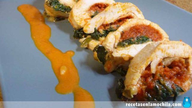 Pechugas de pollo rellenas de sobrasada con Thermomix