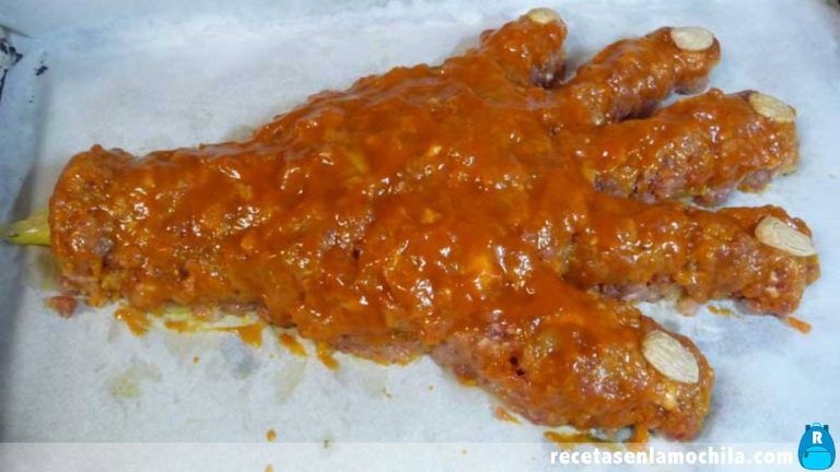 Receta de mano de zombie para Halloween con Thermomix