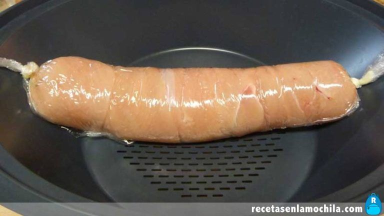 Receta de pechugas de pollo rellenas de sobrasada con Thermomix