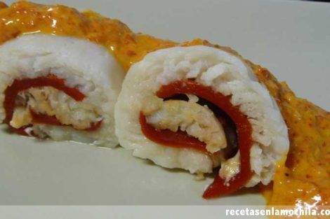 Merluza en salsa de piquillo con Thermomix