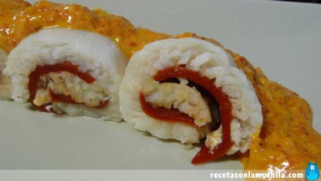Merluza en salsa de piquillo con Thermomix