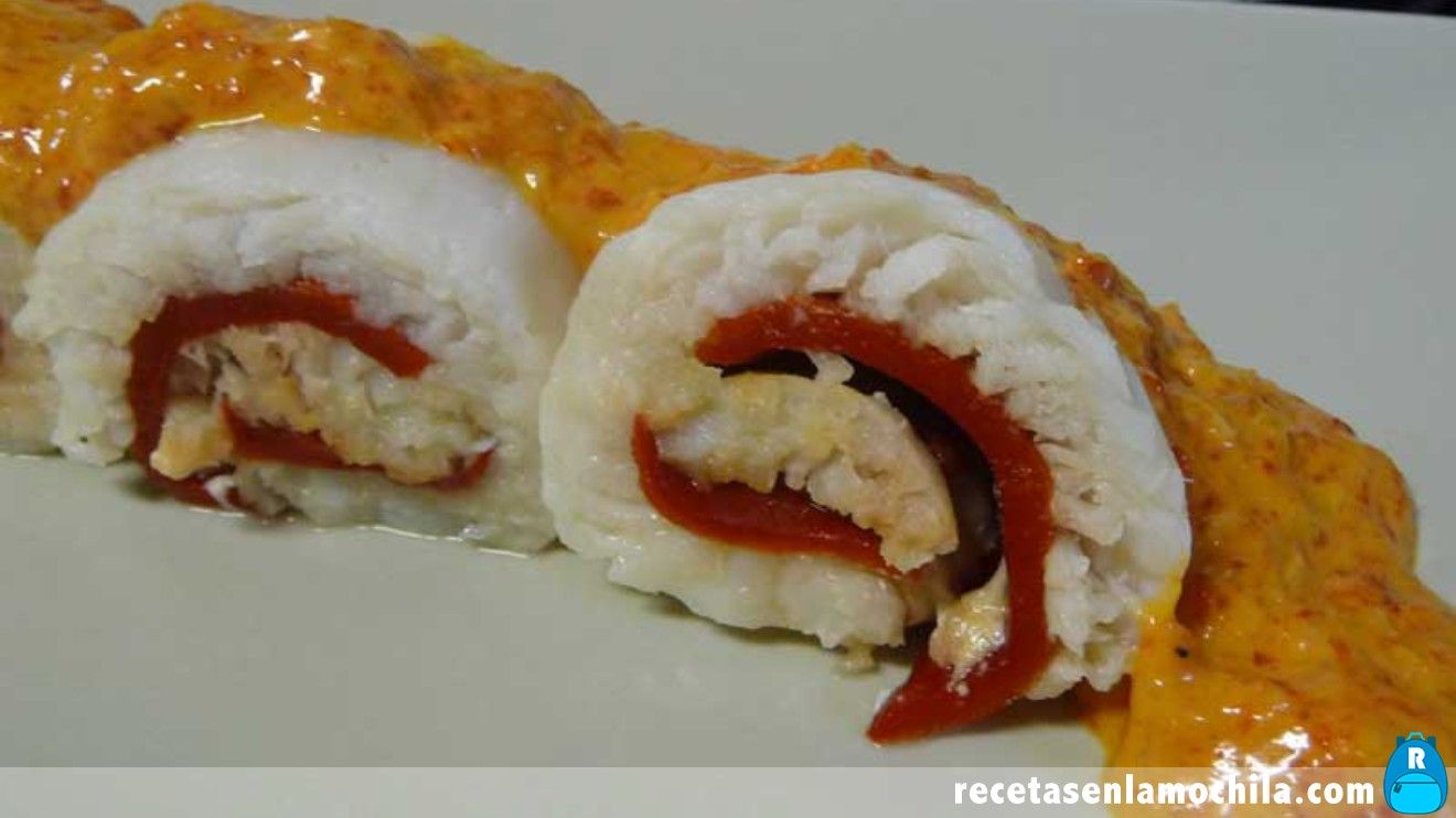 Merluza en salsa de piquillo con Thermomix