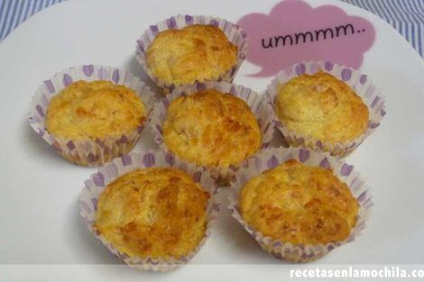 Mini magdalenas de bacon y queso con Thermomix