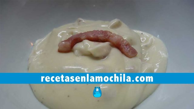 Salsa carbonara con nata en Thermomix